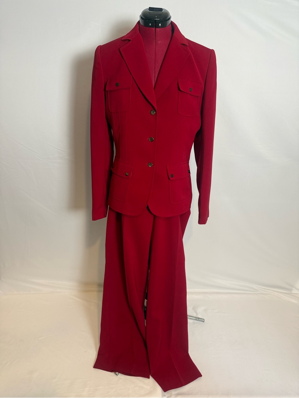 Tahari ASL Pantsuit Women's Size 6 Red 2-Piece Set Blazer & Pants